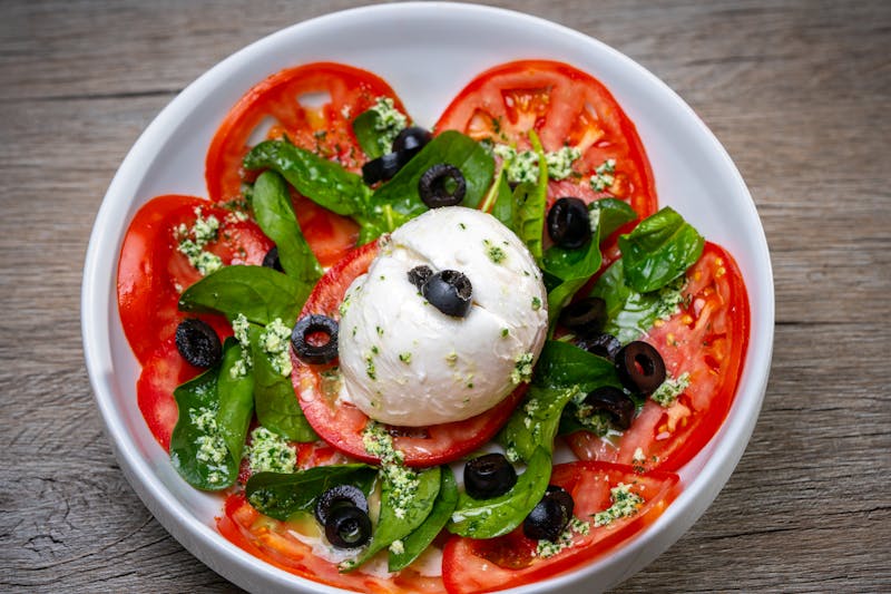 Caprese Salad with mozzarella and tomatoes