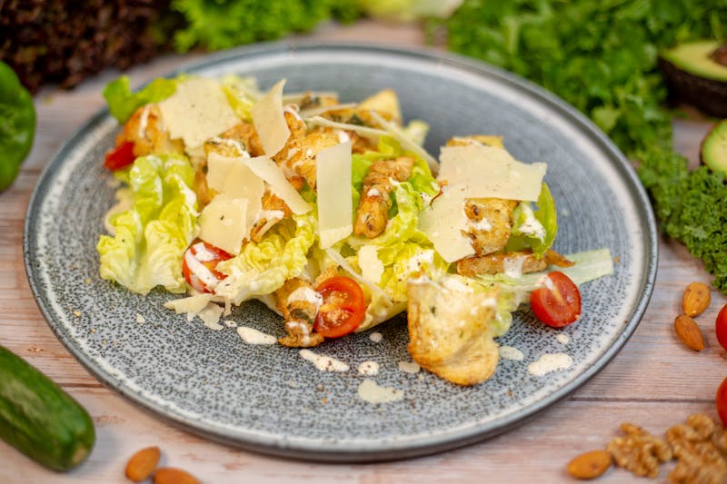 Caesar Salad with romaine and parmesan croutons